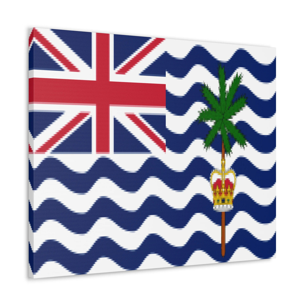 British Indian Ocean Territory Country Flag Canvas Vibrant Wall Art Unframed